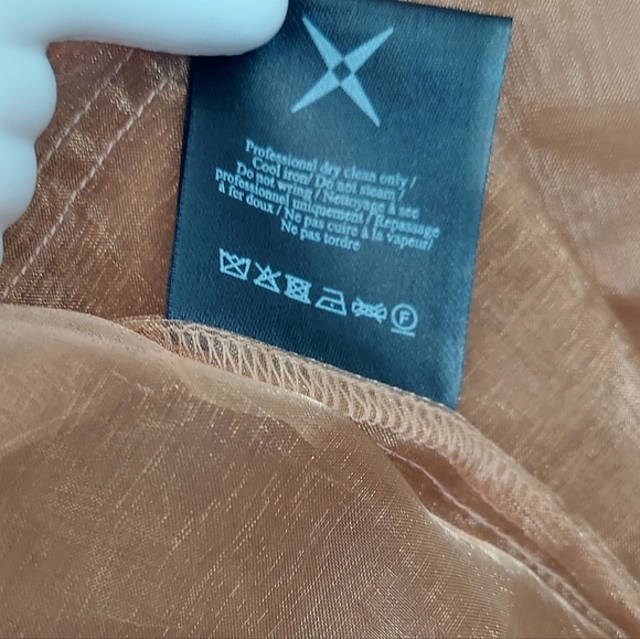 GSTQ Sheer Metallic Gold Bomber Jacket Women's Size 3X NWT - Picture 13 of 16